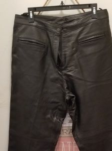 Real leather pants